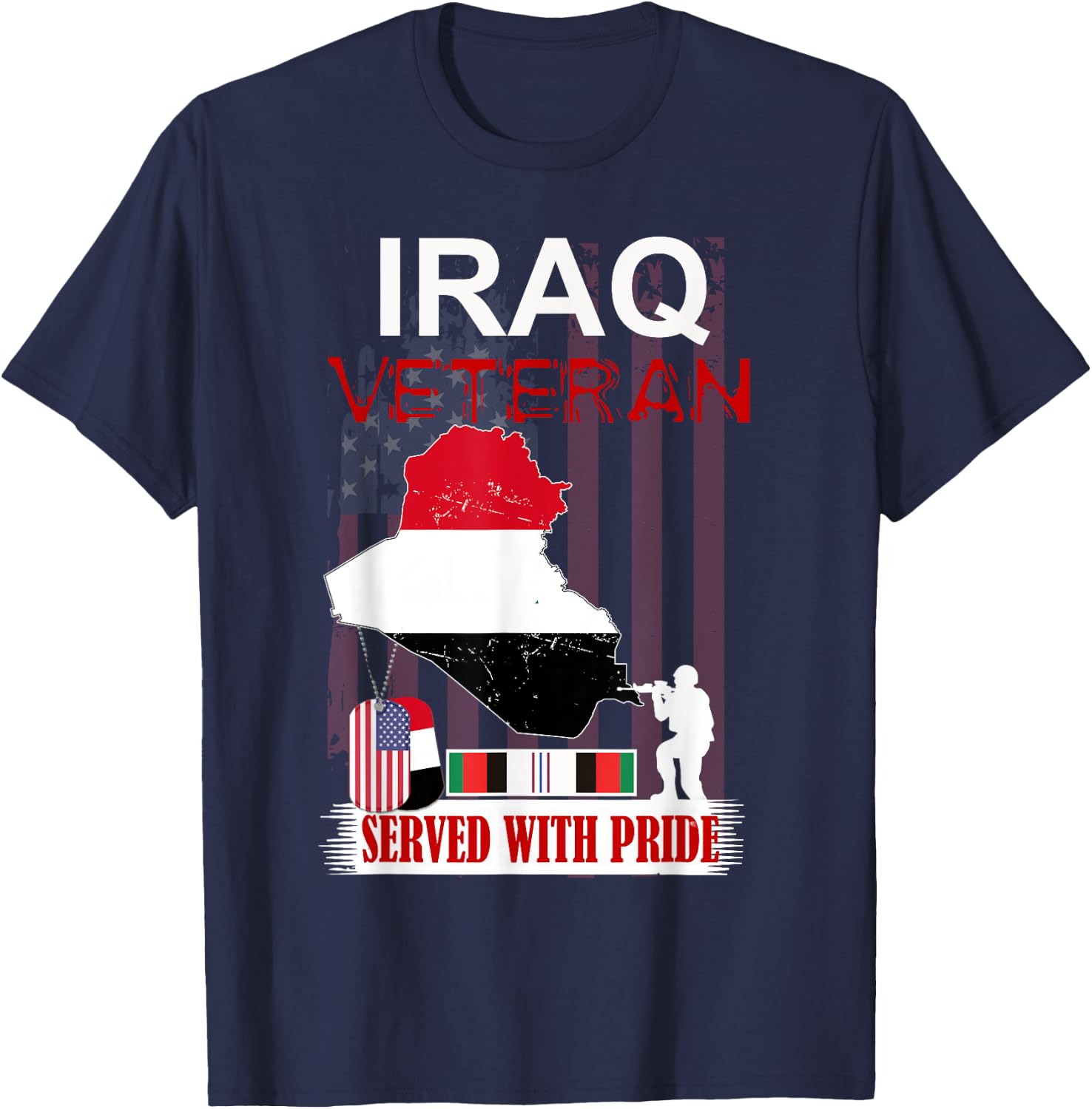 Iraq Veteran Iraqi Operation Freedom T-Shirt - T-Shirt | Navy
