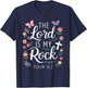 THE LORD IS MY ROCK | Psalm 18:2 T-Shirt - T-Shirt | Navy