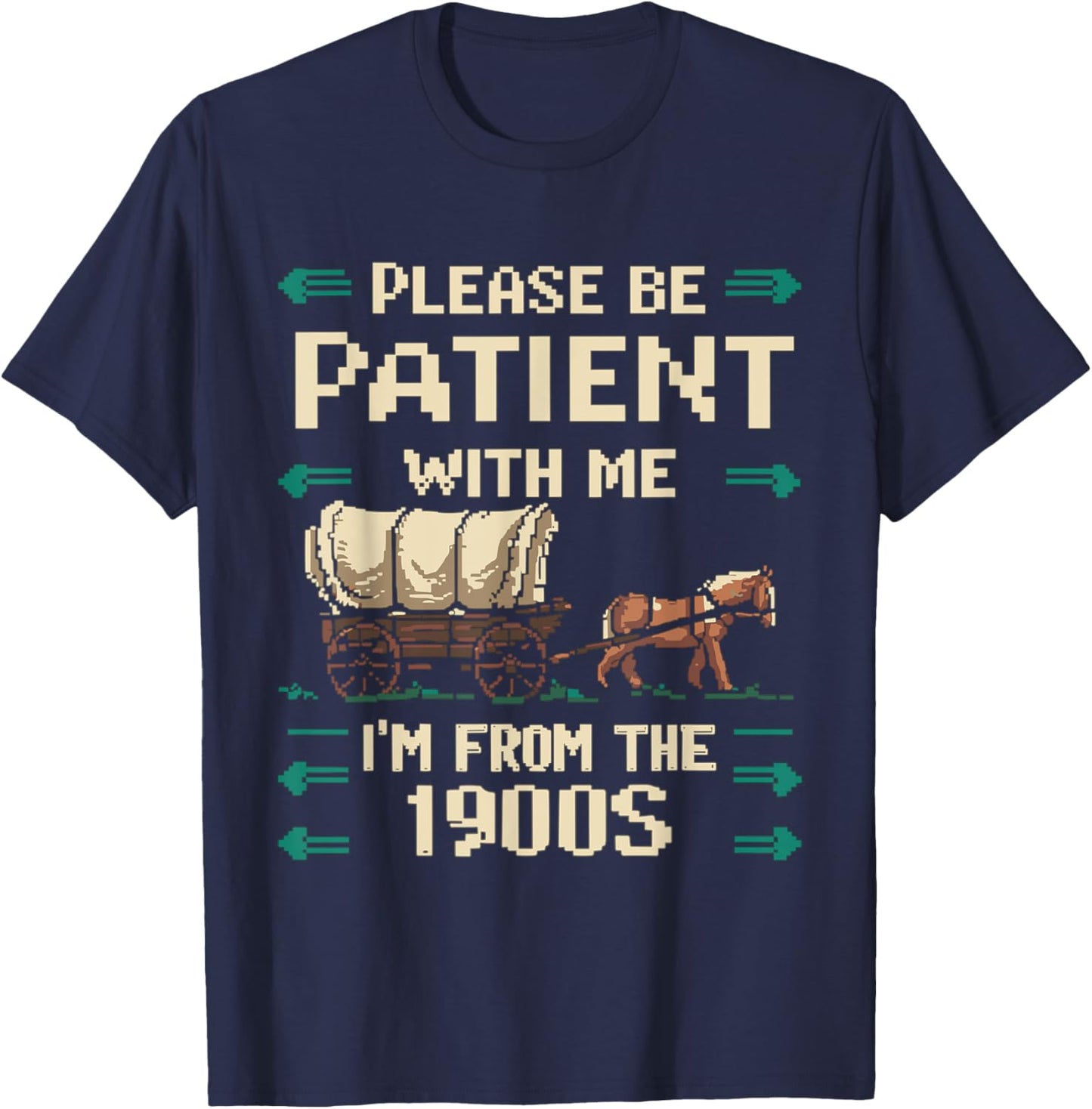 Please Be Patient With Me I'm From The 1900s Vintage T-Shirt - T-Shirt | Navy