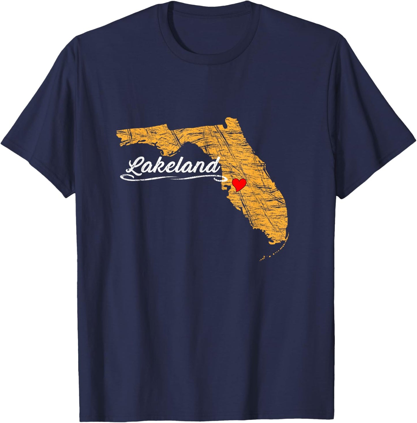 City of LAKELAND FLORIDA | Vacation Souvenir, Merch, Graphic T-Shirt - T-Shirt | Navy