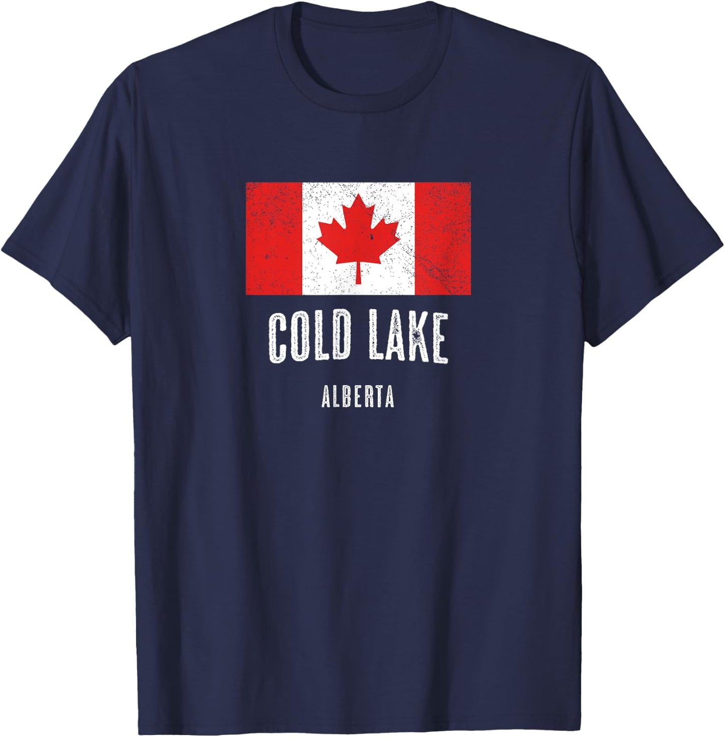 City of Cold Lake - Canada | Canadian Flag Souvenir T-Shirt - T-Shirt | Navy