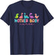 Women Mother Baby Nurse Dinosaur Postpartum RN Ob Nurse T-Shirt - T-Shirt | Navy