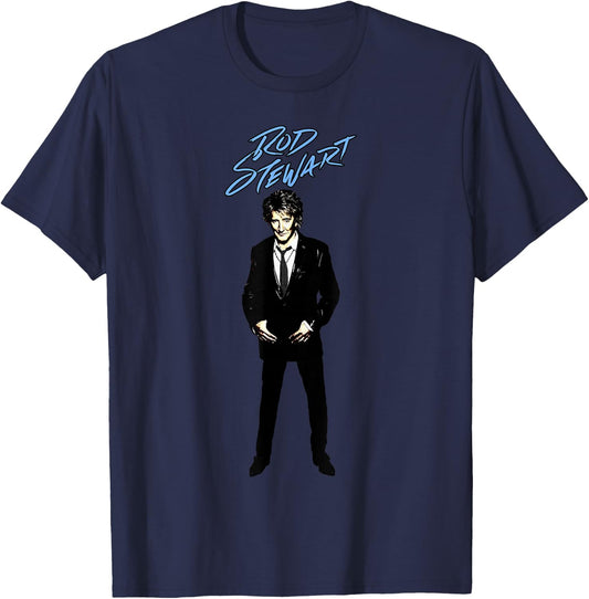 Rod Stewart Standing T-Shirt - T-Shirt | Navy