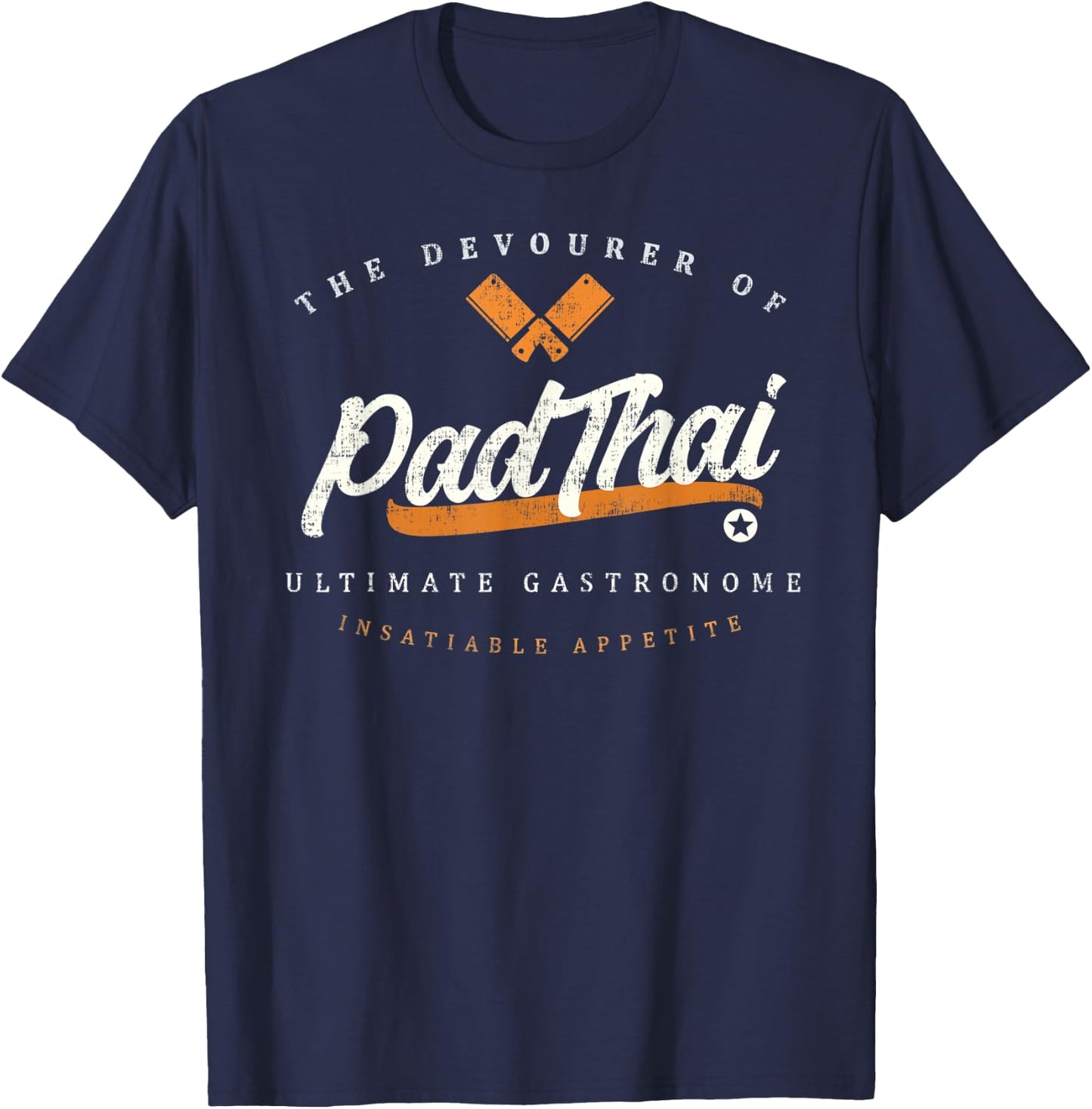 Pad Thai - Thai Food Funny Retro T-Shirt - T-Shirt | Navy