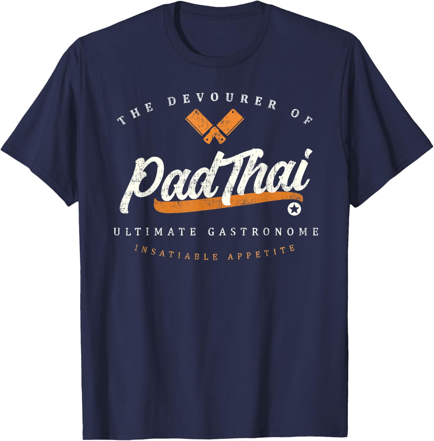 Pad Thai - Thai Food Funny Retro T-Shirt - T-Shirt | Navy