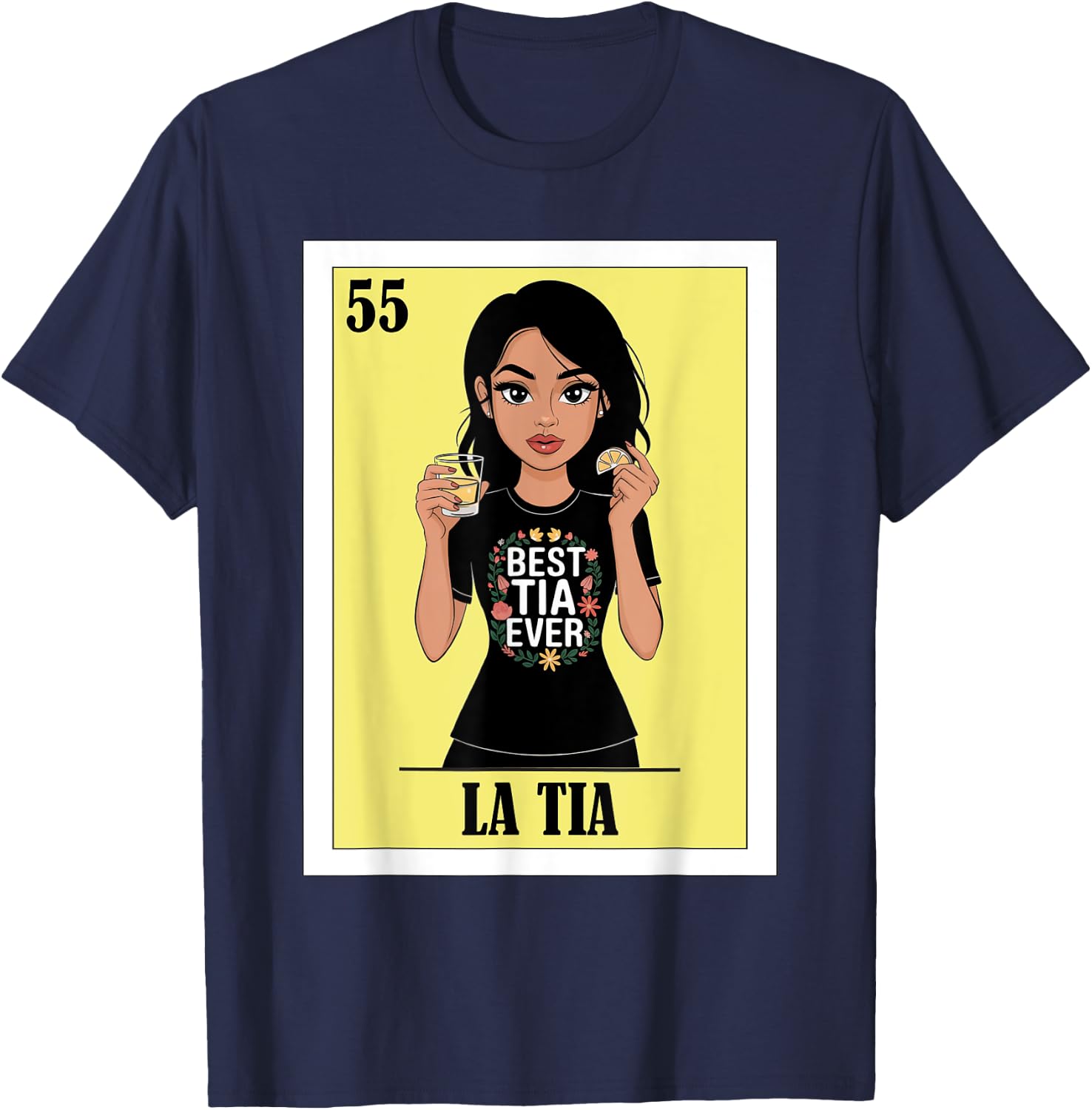 Funny Mexican Design for Aunt - La Tia T-Shirt - T-Shirt | Navy