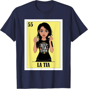 Funny Mexican Design for Aunt - La Tia T-Shirt - T-Shirt | Navy