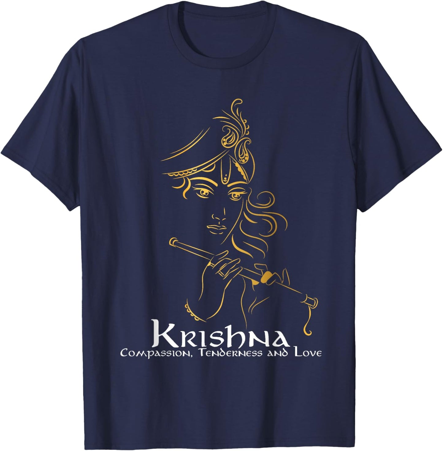 Hindu Shirts Hinduism Diwali Festival Gods Lord Krishna T-Shirt - T-Shirt | Navy