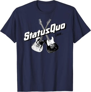 Status Quo – 1968 Guitars On Navy T-Shirt - T-Shirt | Navy