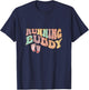 Groovy Pregnancy Announcement Running Buddy T-Shirt - T-Shirt | Navy