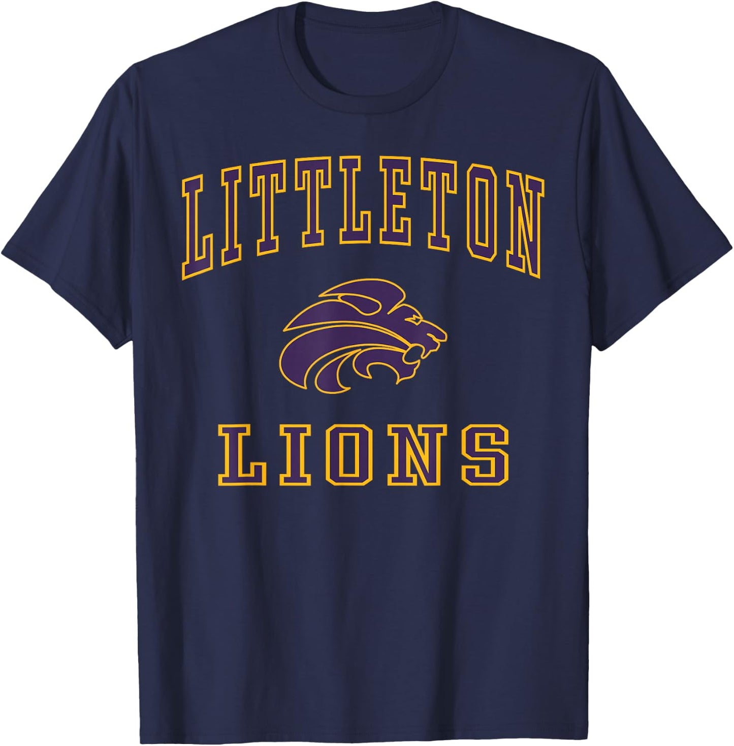 Littleton High School Lions C1 T-Shirt - T-Shirt | Navy