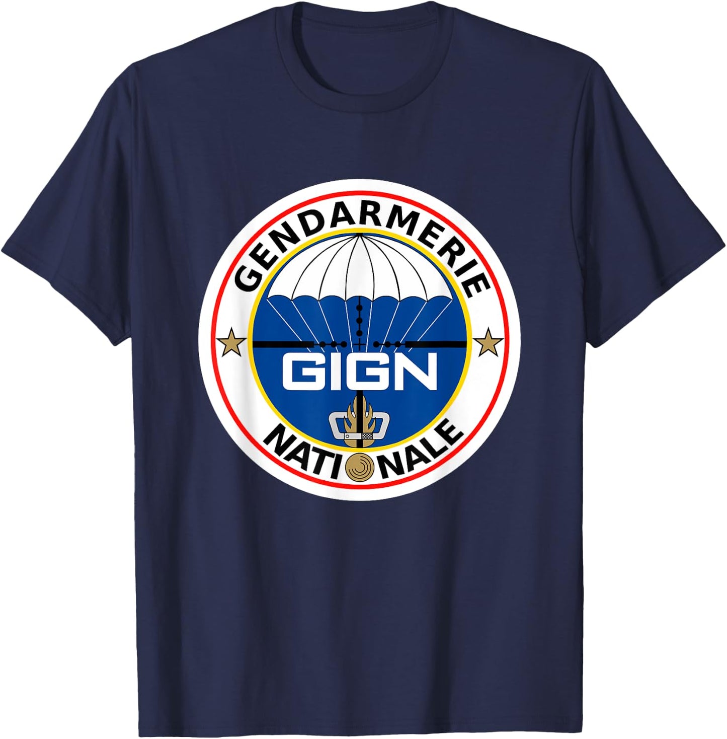 GIGN National Gendarmerie Intervention Group Logo T-Shirt - T-Shirt | Navy