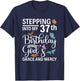 Stepping into my 37th birthday with gods grace and mercy T-Shirt - T-Shirt | Navy