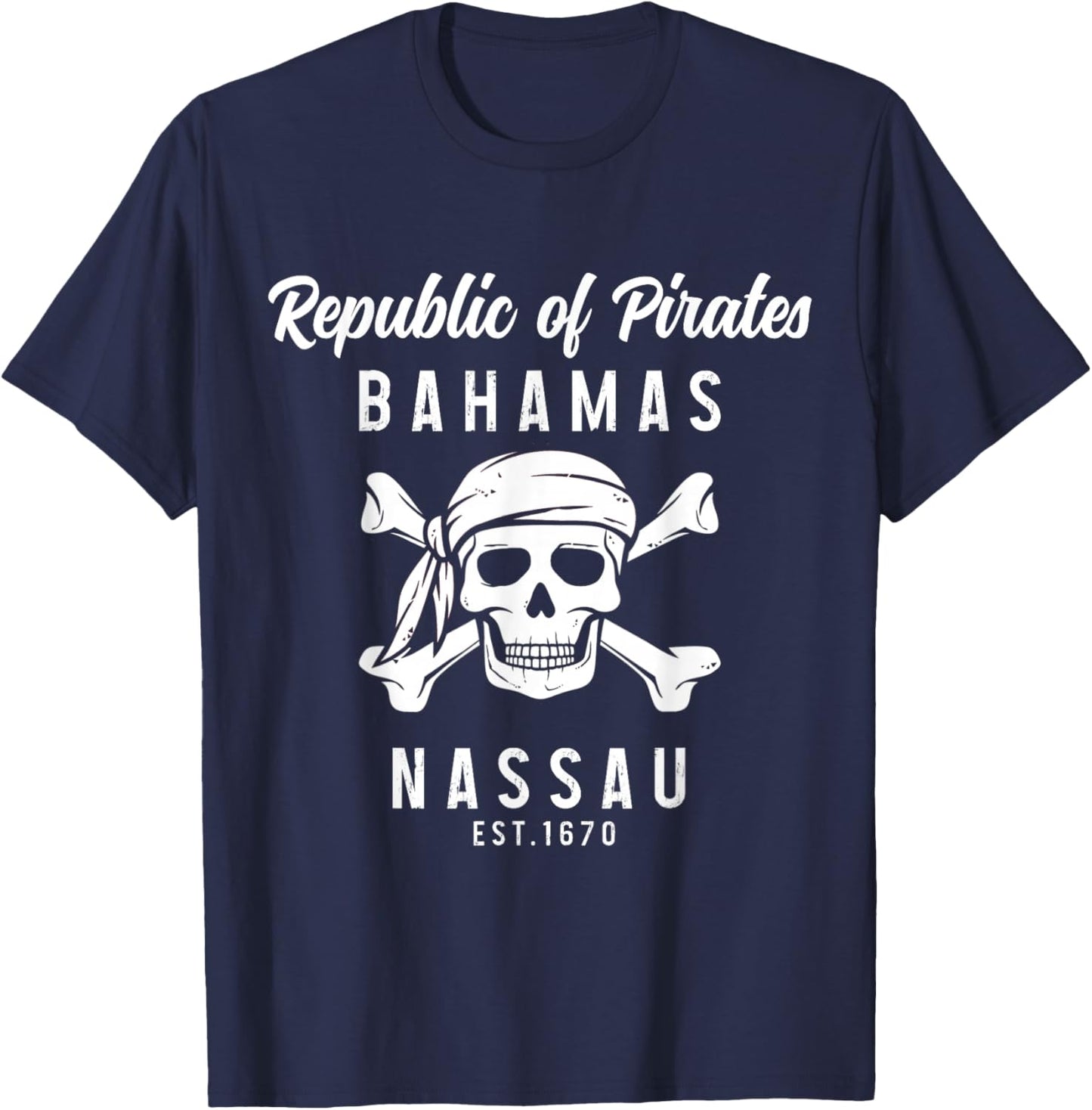 Nassau Bahamas Est. 1670 T-Shirt - T-Shirt | Navy
