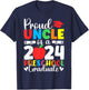 Proud Uncle of Class of 2024 Preschool Graduate Graduation T-Shirt - T-Shirt | Navy