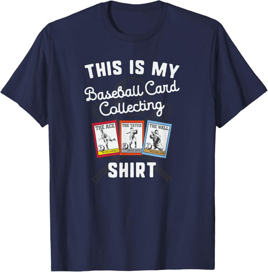 Baseball Card Collecting Shirt Sports Memorabilia Collector T-Shirt - T-Shirt | Navy