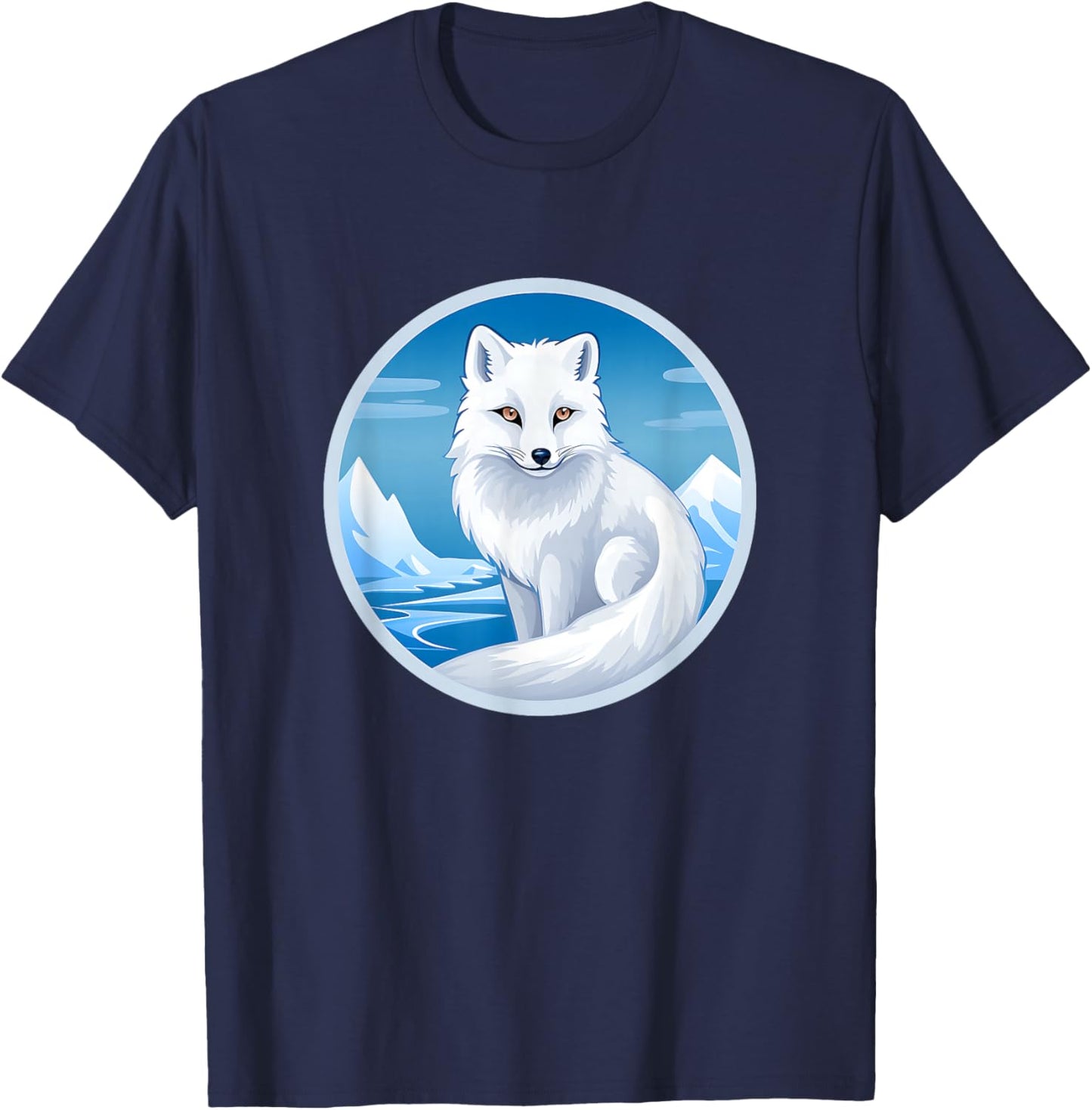 Arctic Fox Artic Animals Cute Artic Fox Lover T-Shirt - T-Shirt | Navy