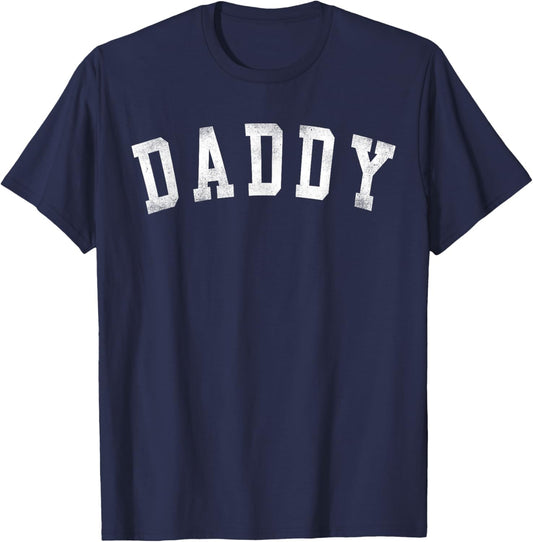 Daddy - Classic Bold Font Father's Day Daddy T-Shirt - T-Shirt | Navy