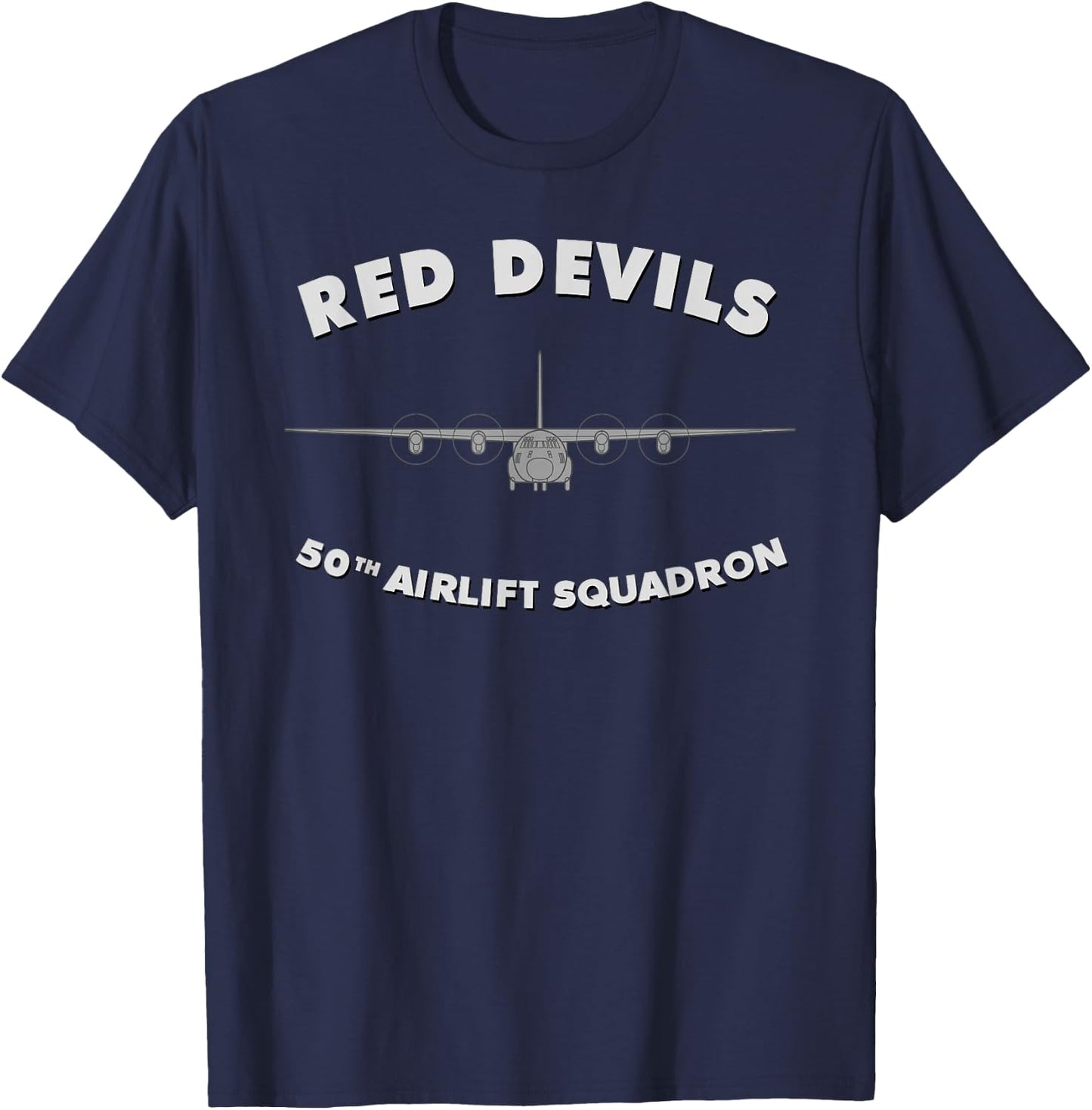 50th Airlift Squadron Red Devils T-Shirt - T-Shirt | Navy