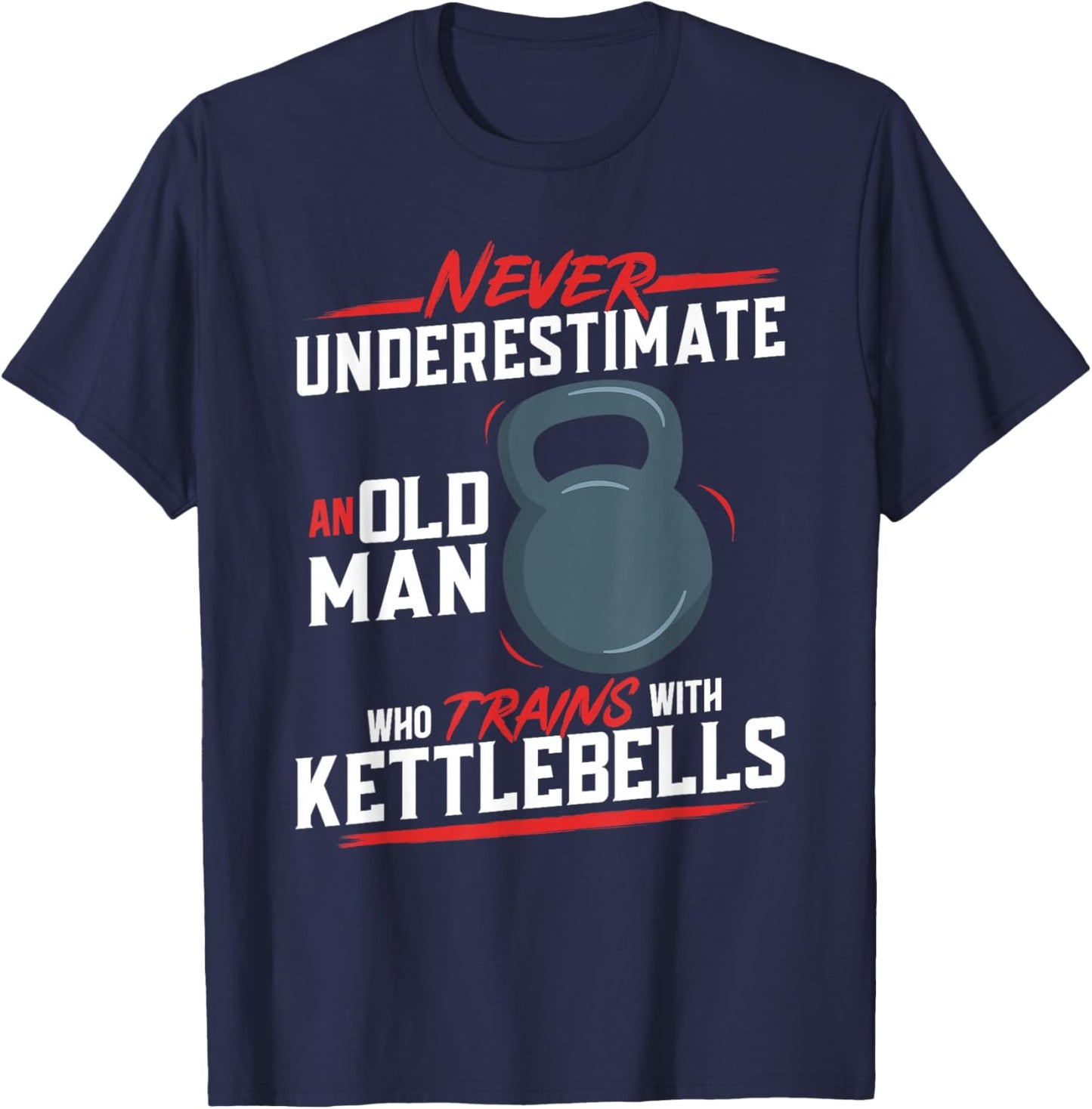 Kettlebell Workout Fitness Training Kettlebell T-Shirt - T-Shirt | Navy