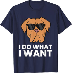 Dogue De Bordeaux Dog I Do What I Want T-Shirt - T-Shirt | Navy