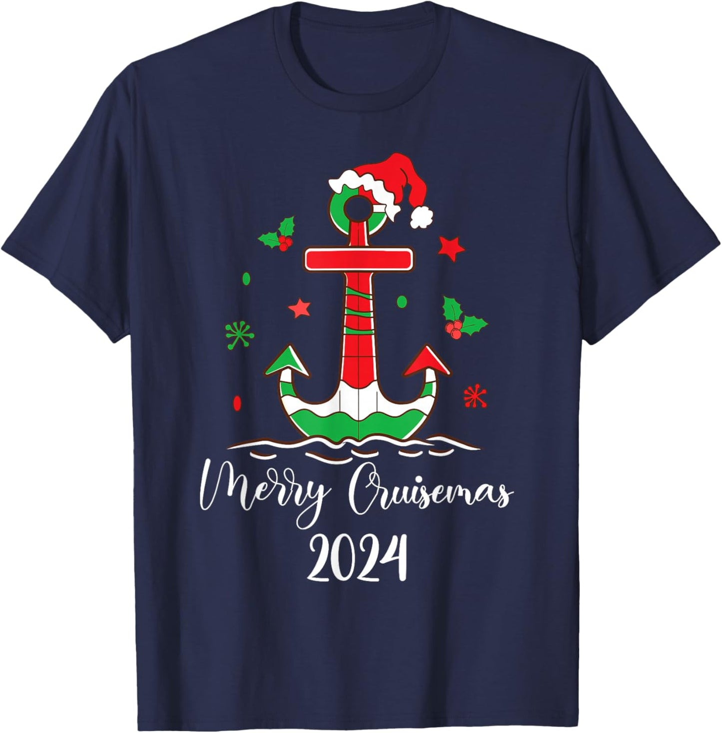 Family Christmas Cruise 2024 Merry Cruisemas Xmas Matching T-Shirt - T-Shirt | Navy