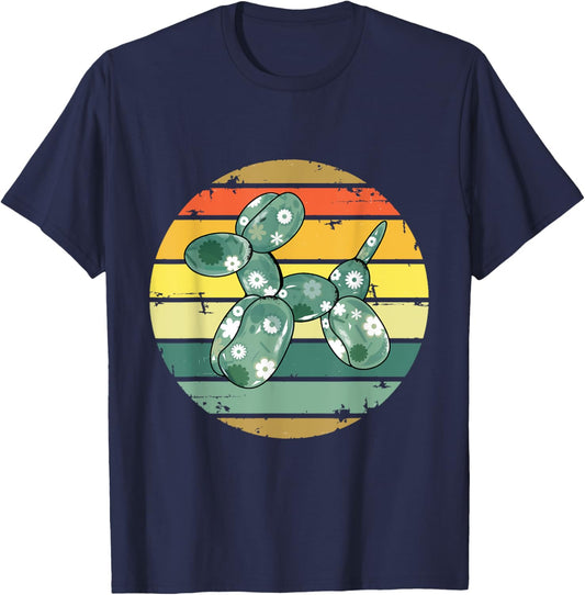 Vintage Balloon Dog Men Women T-Shirt - T-Shirt | Navy