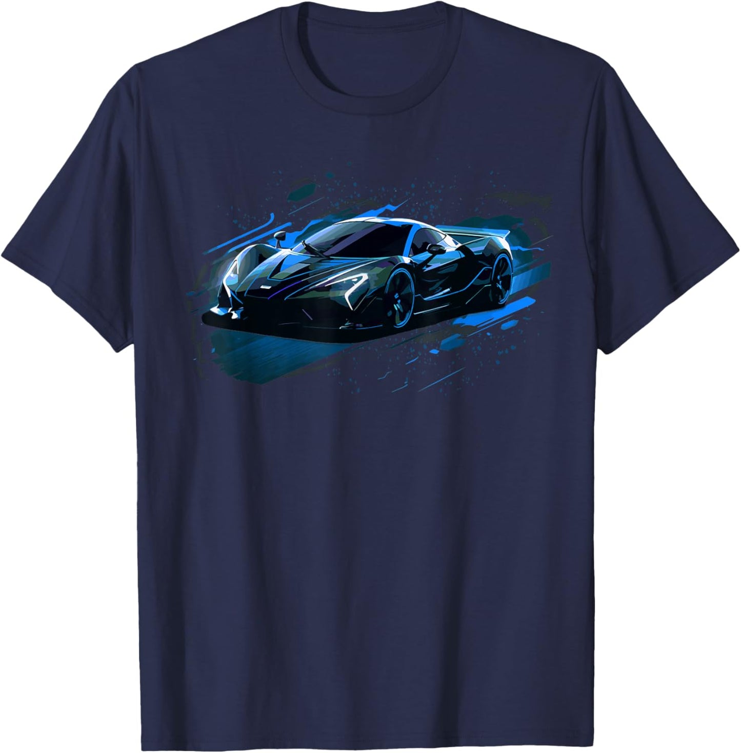 Exotic Concept Sports Car Supercar Luxury Hypercar Graphic T-Shirt - T-Shirt | Navy