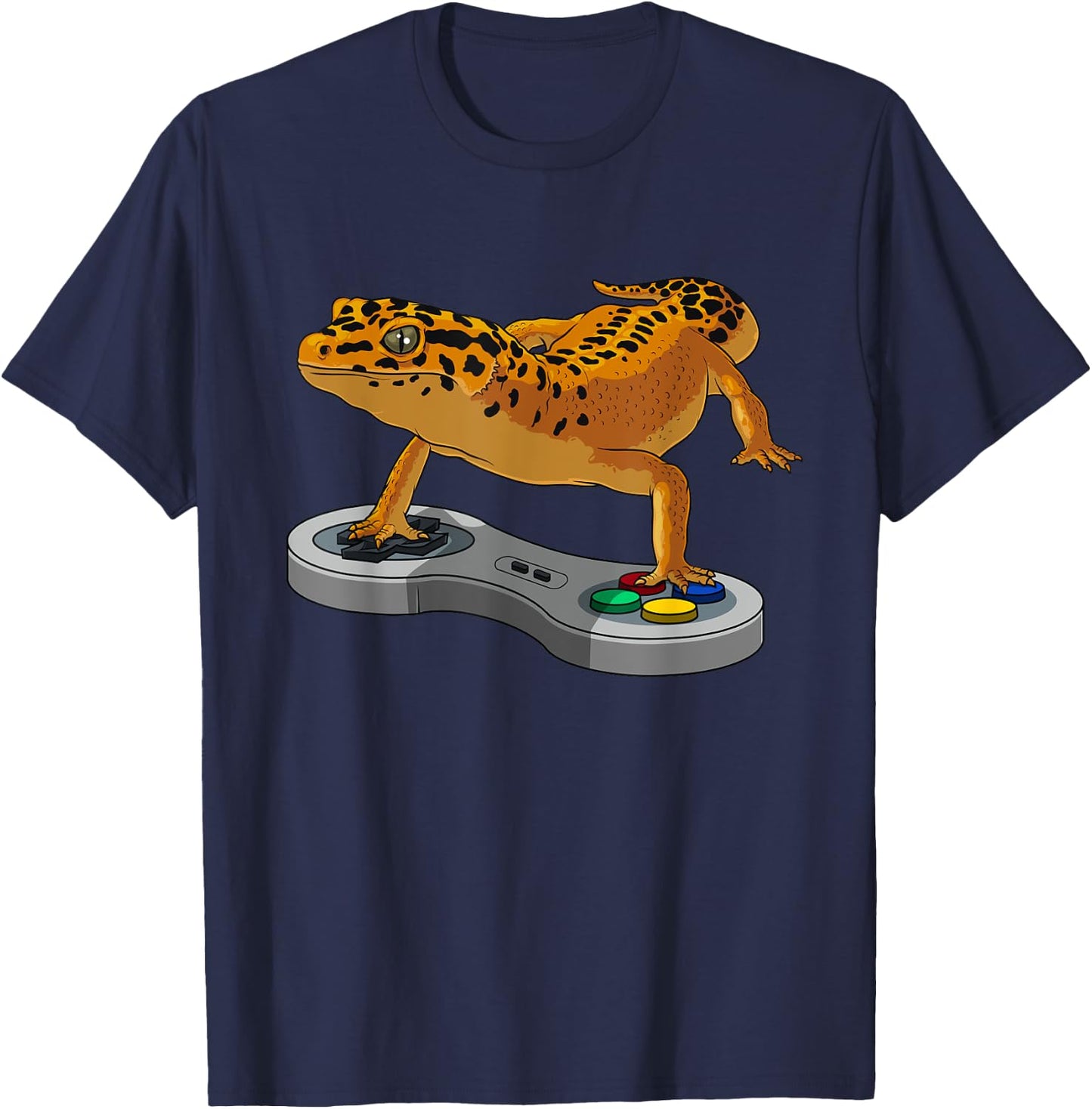 Funny Leopard Gecko Bearded Dragon Gift Kids Cool Gamers T-Shirt - T-Shirt | Navy