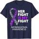 Meningioma Warrior Meningioma Brain Tumor Awareness T-Shirt - T-Shirt | Navy