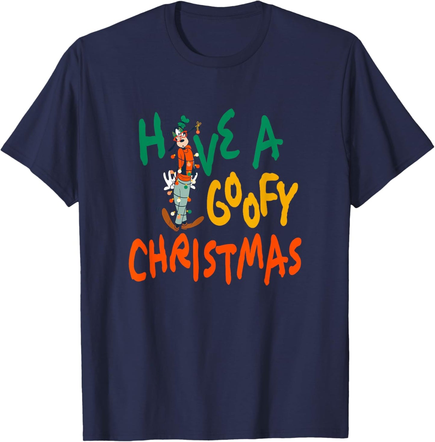 Disney Mickey And Friends Christmas Have A Goofy Christmas T-Shirt - T-Shirt | Navy