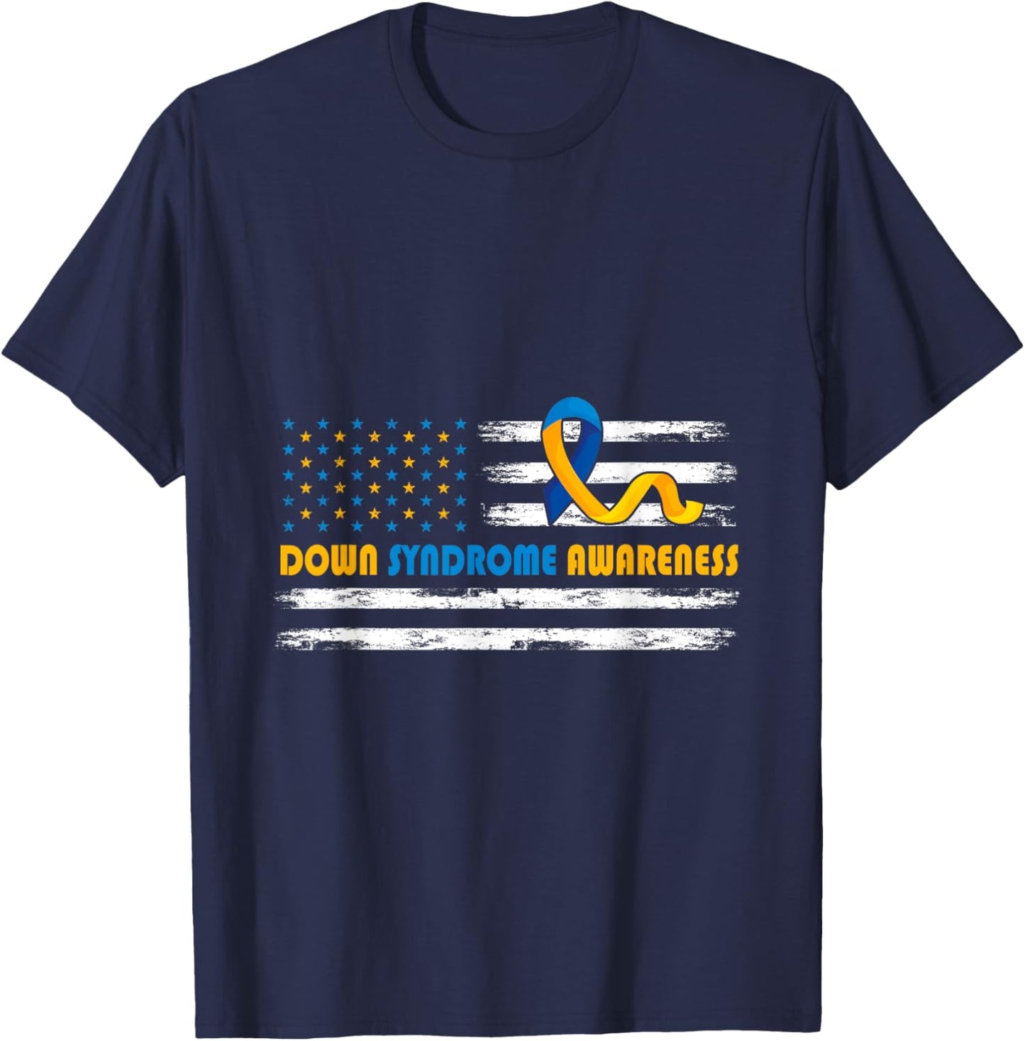 Down Right Perfect World Down Syndrome Awareness Day 3 21 T-Shirt - T-Shirt | Navy