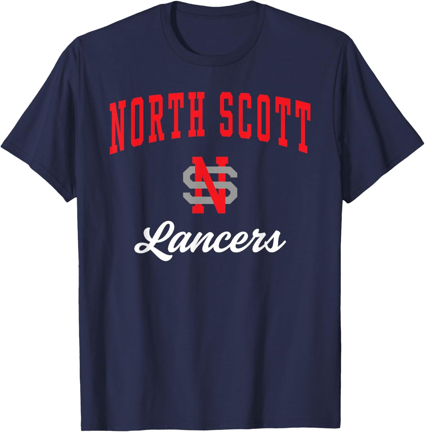 North Scott High School Lancers T-Shirt - T-Shirt | Navy
