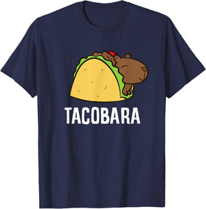 Tacobara Funny Capybara Tacos T-Shirt - T-Shirt | Navy
