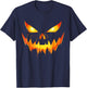 Scary Spooky Jack O Lantern Face Pumpkin Men Boys Halloween T-Shirt - T-Shirt | Navy