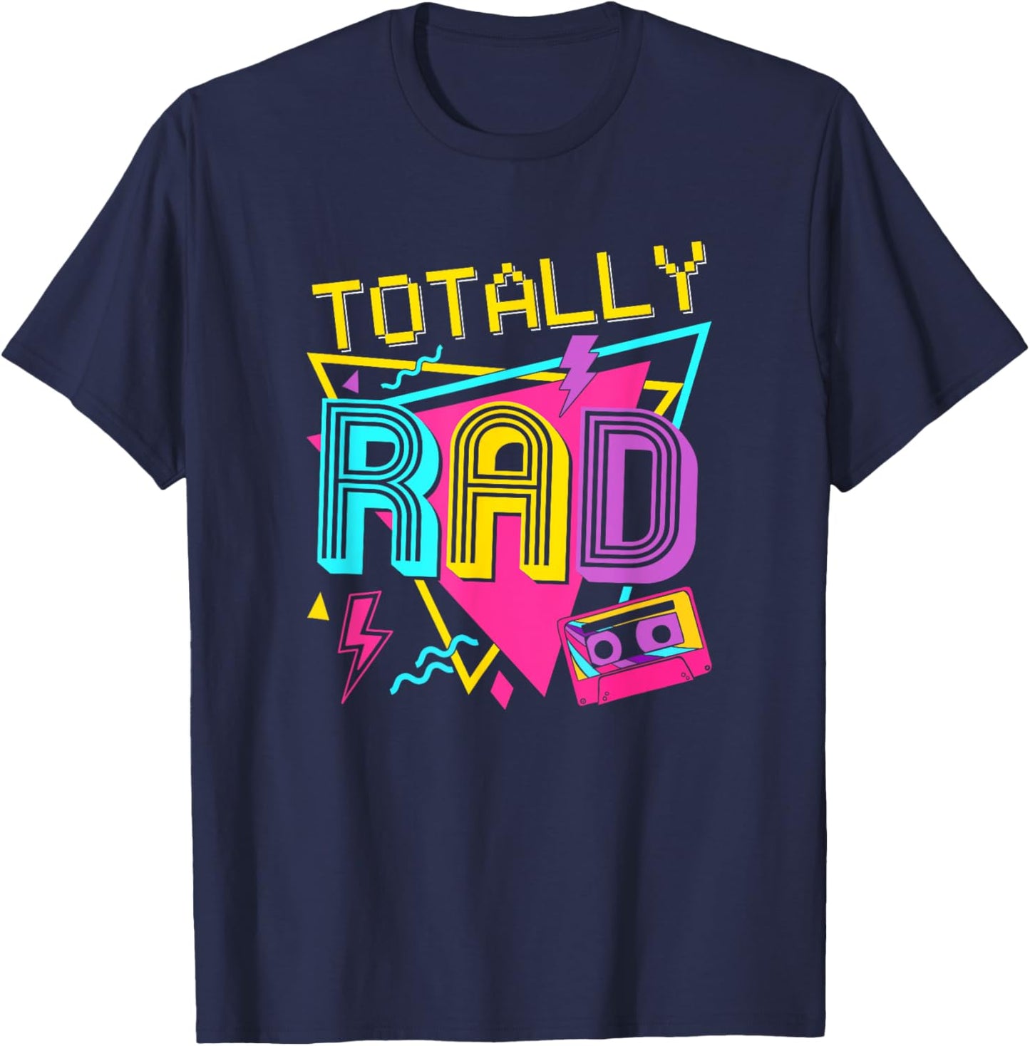 80s Totally Rad T-Shirt - T-Shirt | Navy