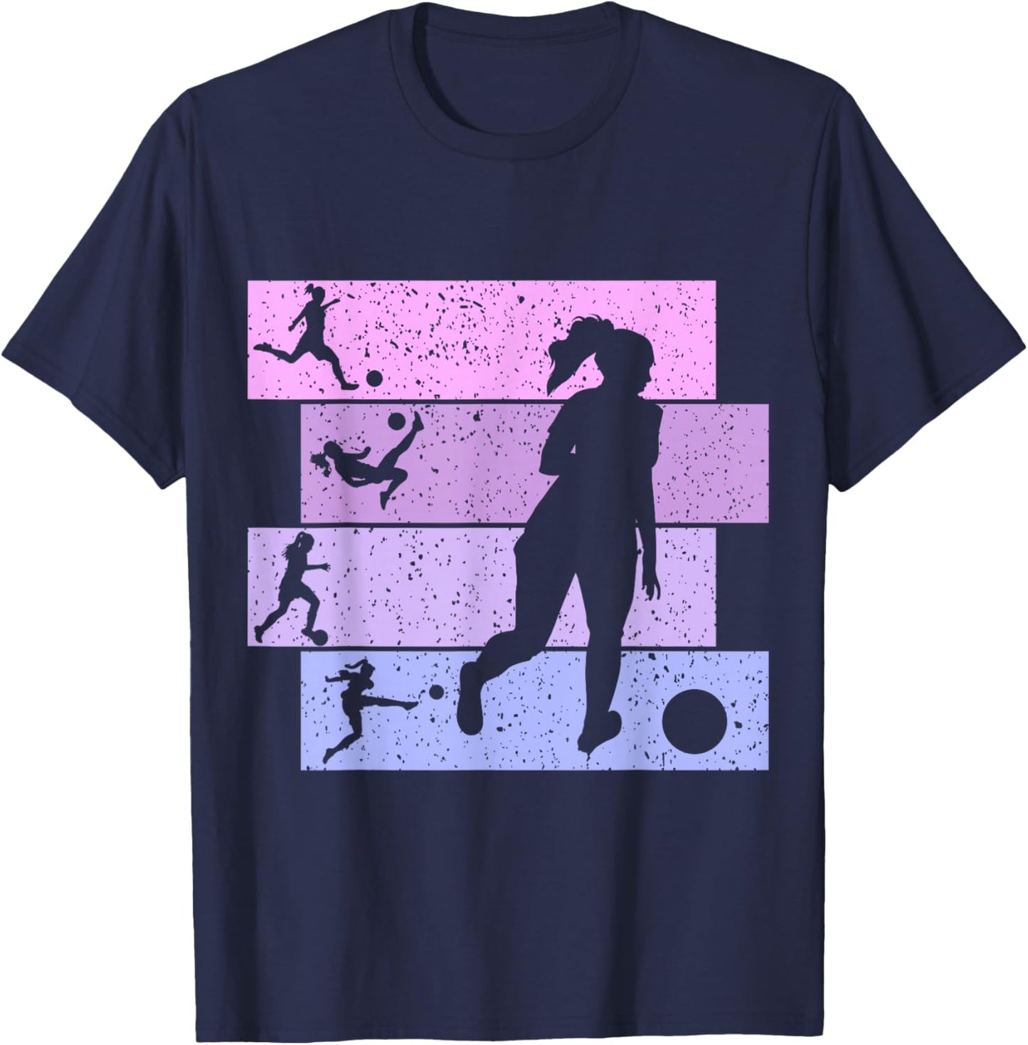 Soccer Girl Women Youth T-Shirt - T-Shirt | Navy