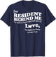 (Back) Dear Resident Behind Me Healthcare Nursing Home Staff T-Shirt - T-Shirt | Navy