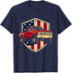 Patriotic Red Pickup Truck American Pride T-Shirt - T-Shirt | Navy