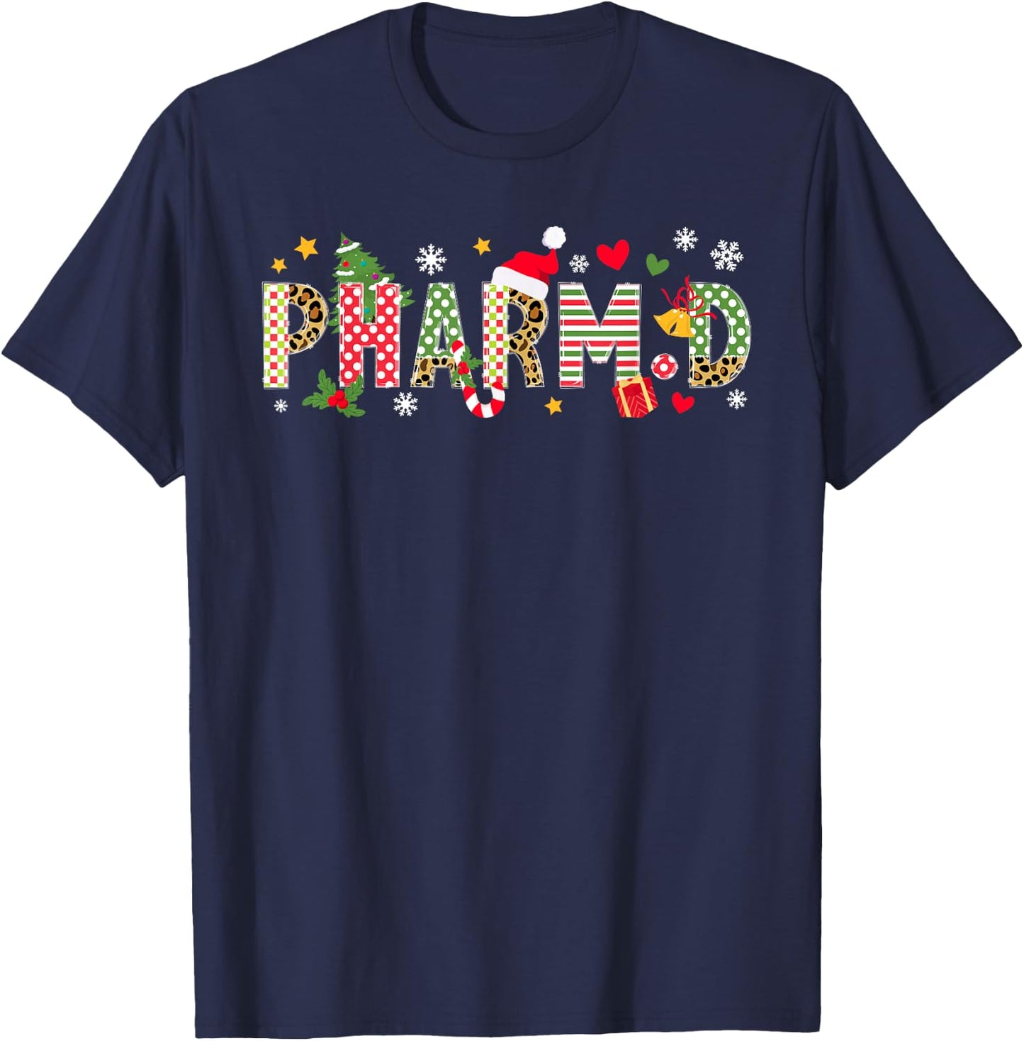 PharmD Christmas Doctor Of Pharmacy Xmas Party T-Shirt - T-Shirt | Navy