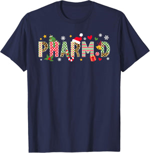 PharmD Christmas Doctor Of Pharmacy Xmas Party T-Shirt - T-Shirt | Navy