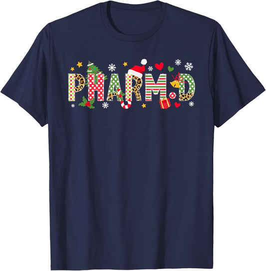 PharmD Christmas Doctor Of Pharmacy Xmas Party T-Shirt - T-Shirt | Navy