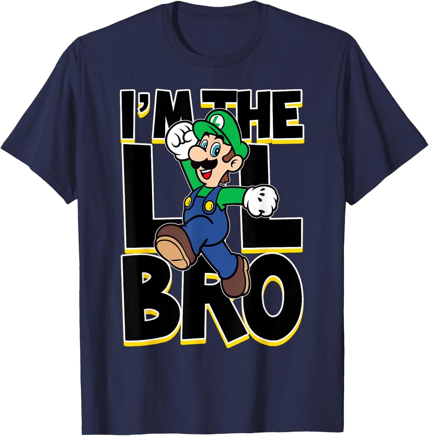 Super Mario Luigi I'm The Lil Bro T-Shirt - T-Shirt | Navy