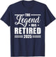 The Legend Has Retired 2025 Funny Retirement 2025 T-Shirt - T-Shirt | Navy