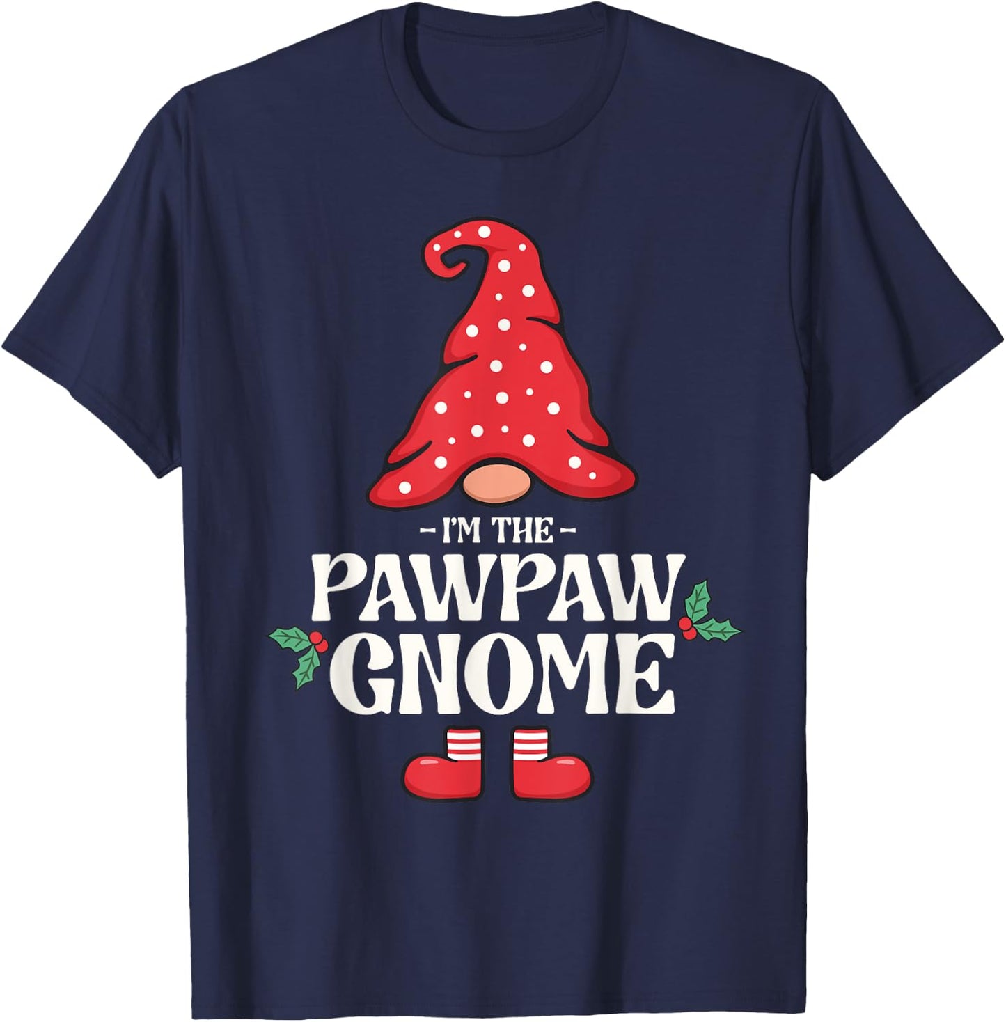 The Pawpaw Gnome Funny Family Matching Group Christmas T-Shirt - T-Shirt | Navy