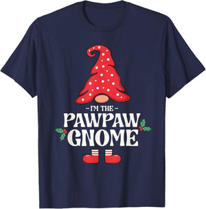 The Pawpaw Gnome Funny Family Matching Group Christmas T-Shirt - T-Shirt | Navy