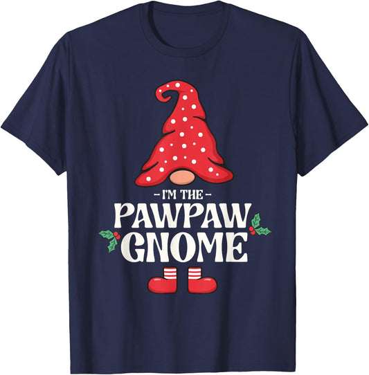 The Pawpaw Gnome Funny Family Matching Group Christmas T-Shirt - T-Shirt | Navy
