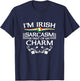 St Patrick's Paddy's Day Irish Sarcasm Funny Shamrock Gift T-Shirt - T-Shirt | Navy