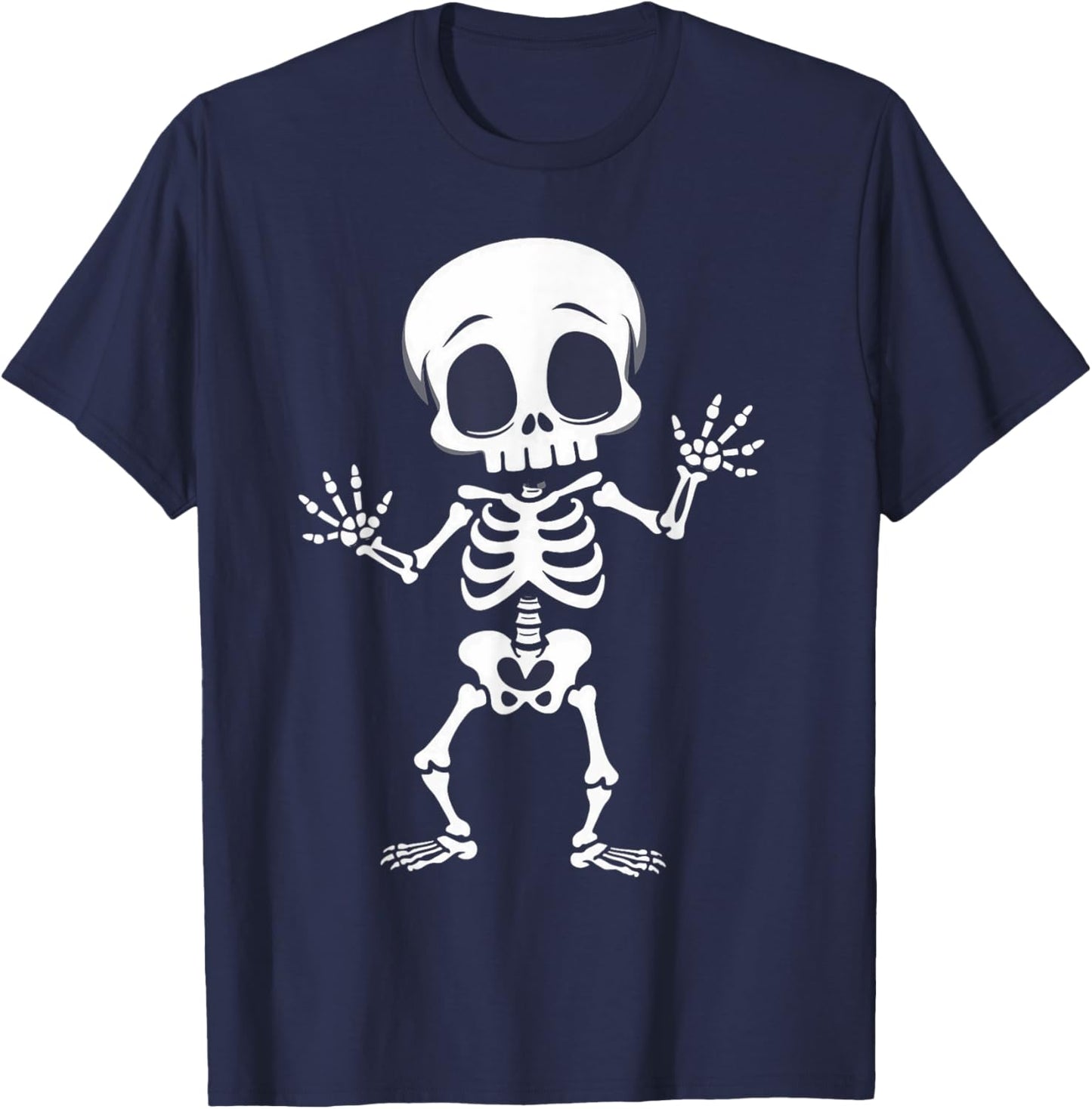 BOO Skeleton halloween kids boys toddler men funny costume T-Shirt - T-Shirt | Navy
