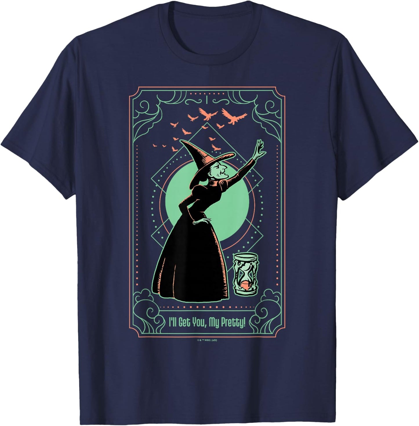 The Wizard of Oz Wicked Witch I'll Get You My Pretty Tarot T-Shirt - T-Shirt | Navy